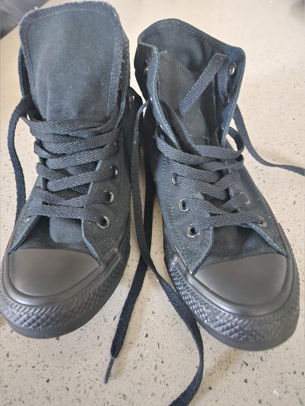 “Converse Chuck Taylor All Star High Top Black Monochrome Women’s 7”